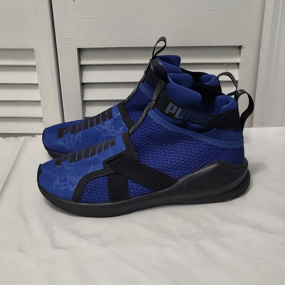 Puma women's sneakers size 7.5 navy blue/black - Picture 5 of 8